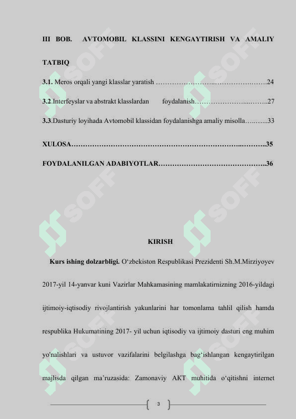OOP ASOSLARIDA "AVTOMOBIL" KLASSINI YARATISH - AVTOMOBILNING XUSUSIYATLARINI VA METODLARINI ANIQLASH. 3