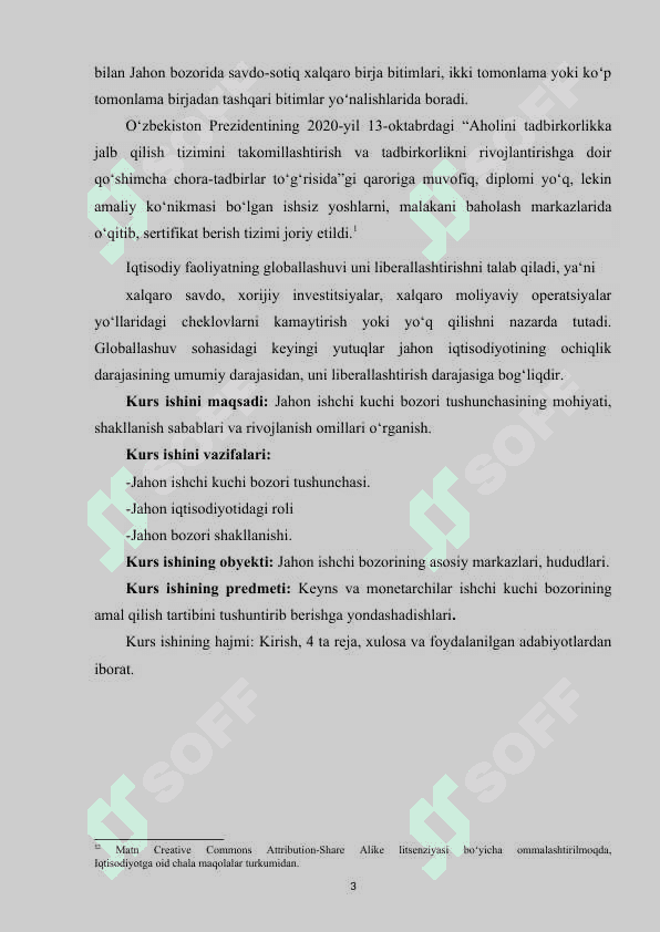 JAHON ISHCHI BOZORINING ASOSIY MARKAZLARI, HUDUDLARI. 3