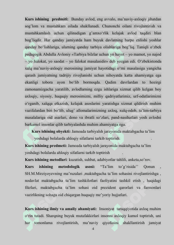 Jamoada tarbiyalsh jarayonida maktabgacha ta’lim yoshdagi bolalarda           ahoqiy sifatlarni tarkib toptirish 4