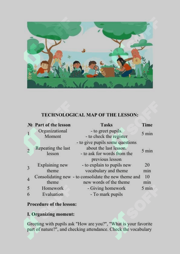 nature (lesson plan) 2