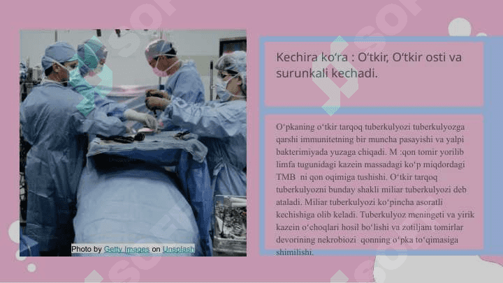 O'pkaning tarqoq tuberkulyozi. Millar tuberkulyozi. 4