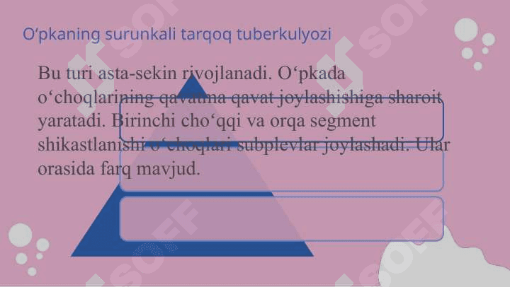 O'pkaning tarqoq tuberkulyozi. Millar tuberkulyozi. 7