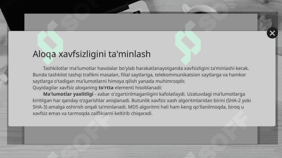 Axborotlarni kriptografik himoyalash. Xeshlash va steganografiya 2