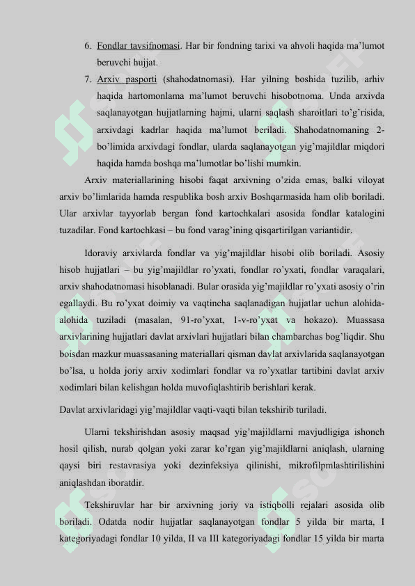 Arxiv hujjatlarini saqlash tartibi 5