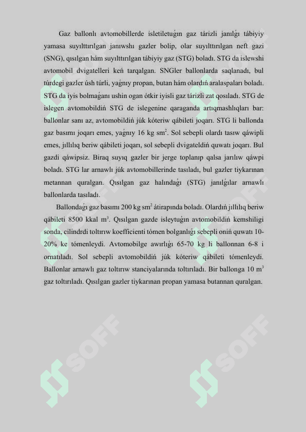 Gaz ballonlı qurılmalı dvigateldi ot aldırıwı 3