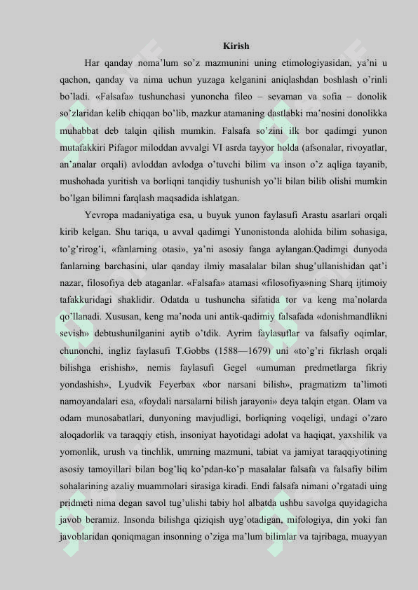Falsafa turmush tarzi va dunyoni anglash usullari 2