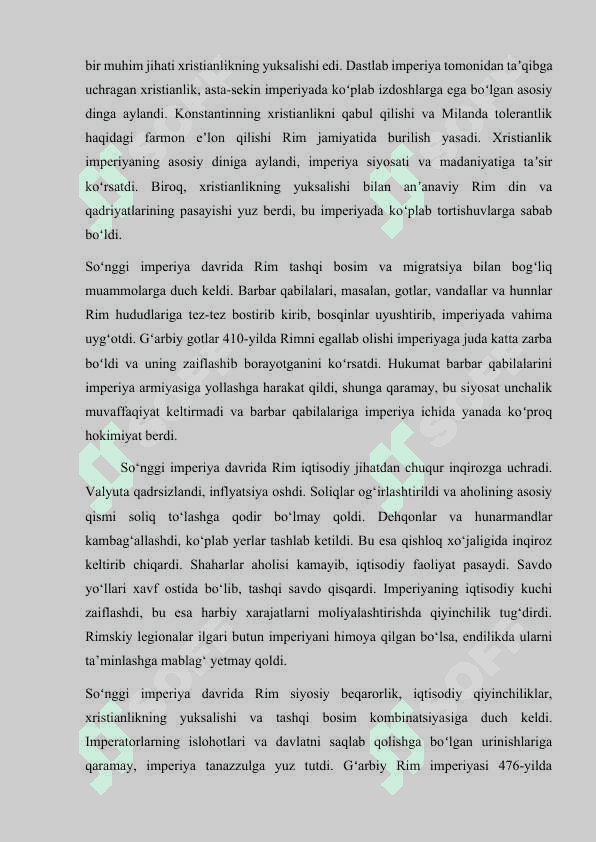 SO‘NGGI IMPERIYA DAVRIDA RIM 2
