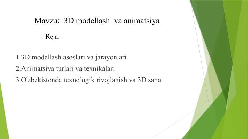 3D modellash  va animatsiya... 1