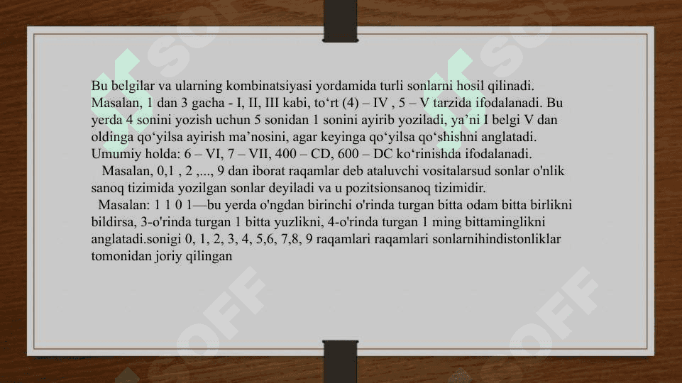 Pozitsion va nopozitsion sanoq sistemalari 4
