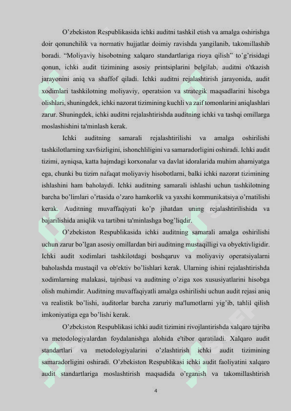 ICHKI AUDIT XIZMATINING ISHINI REJALASHTIRISH 4