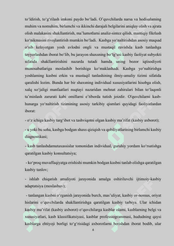 kasbiy o'zlikni anglashni korreksiyalash 6
