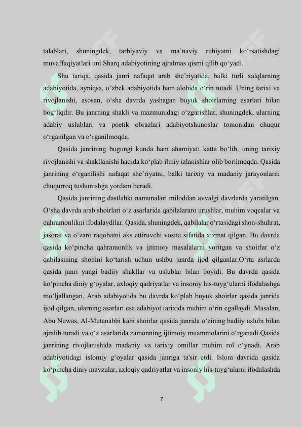 Qasida va uning tarkibiy tuzilishi 7