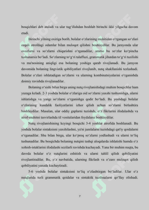 Ilk yoshdagi nutq nuqsoniga ega bolalar bilan olib boriladigan psixokorreksion ishlar 7