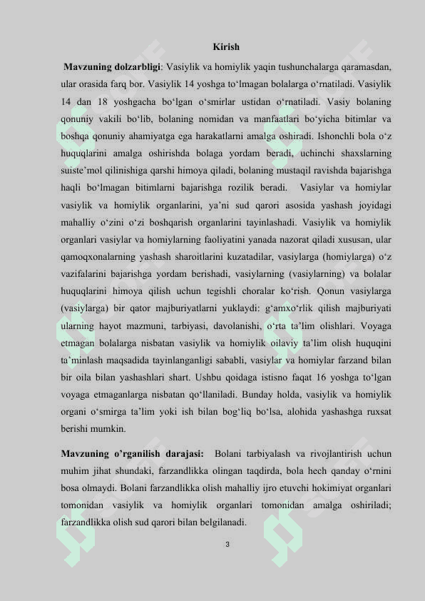 Yetim bolalar va ota ona qaramog'idan mahrum bo'lgan bolalar 3