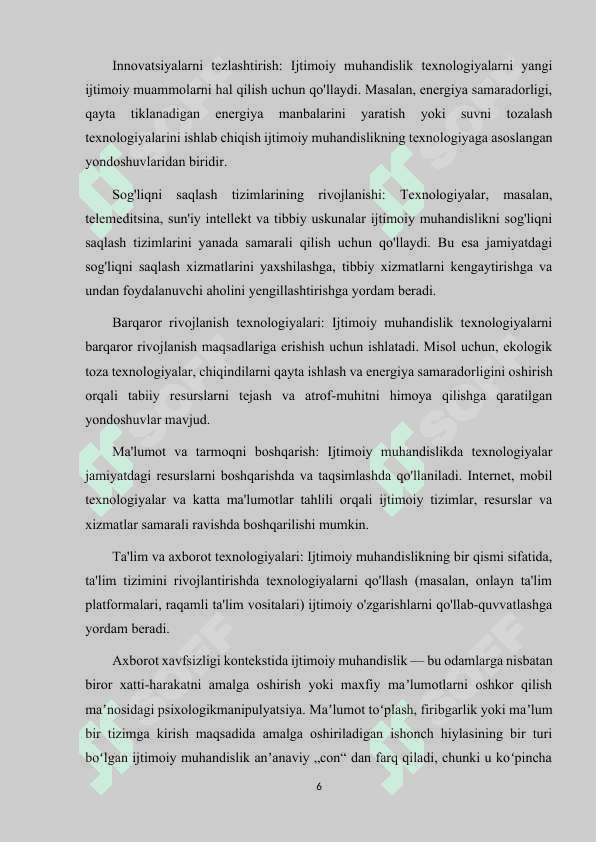 IJTIMOIY MUHANDISLIK USULLARI VA ULARNING OLDINI OLISH YO'LLARI 6