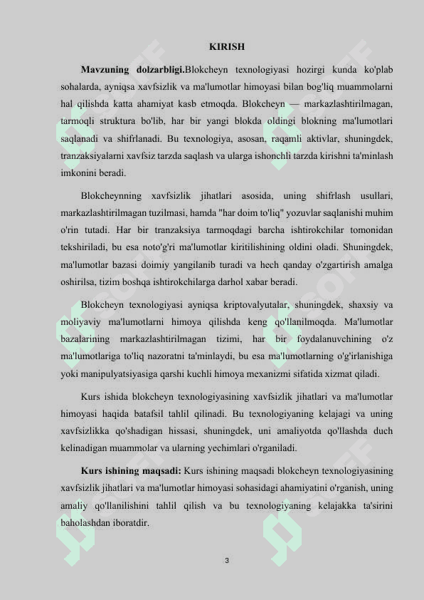 BLOKCHEYN TEXNOLOGIYASINING XAVFSIZLIK JIHATLARI VA MA'LUMOTLAR HIMOYASI 3