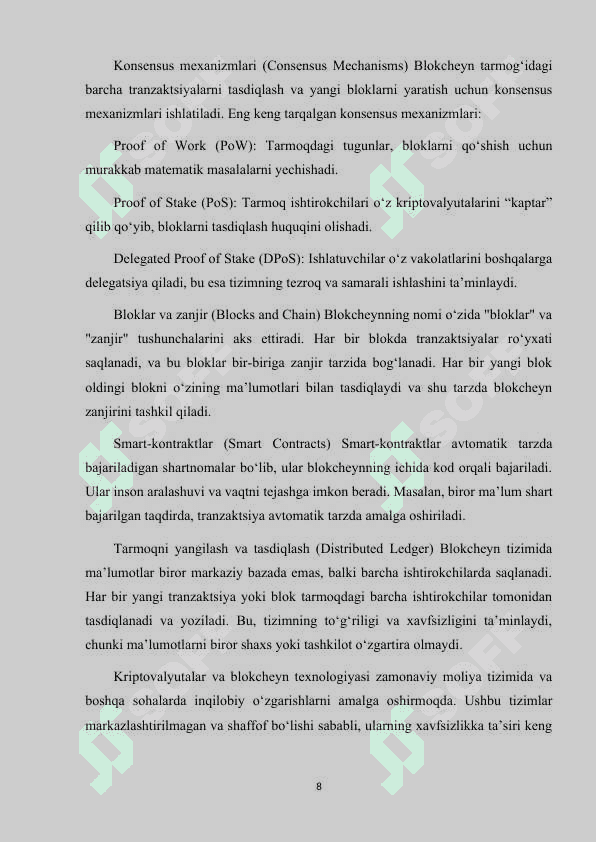 BLOKCHEYN TEXNOLOGIYASINING XAVFSIZLIK JIHATLARI VA MA'LUMOTLAR HIMOYASI 8