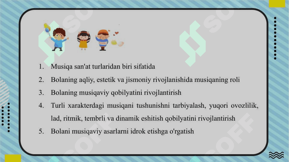 Bolalar musiqa o’qitish 2