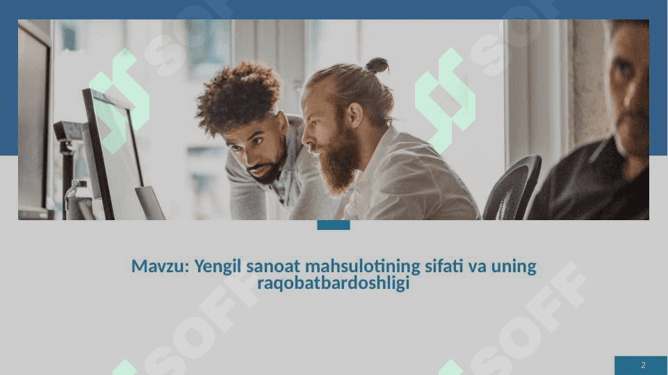 Yengil sanoat mahsulotining sifati va uning raqobatbardoshligi 2