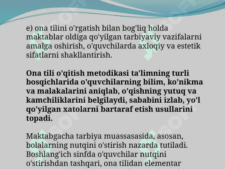 Boshlang‘ich sinflarda ona tili fanidan sinfdan  tashqari ishlar tashkil etish metodikasi 7