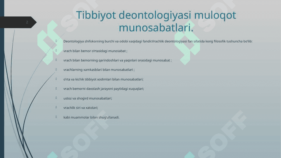 Vrach diantologiyasi 2