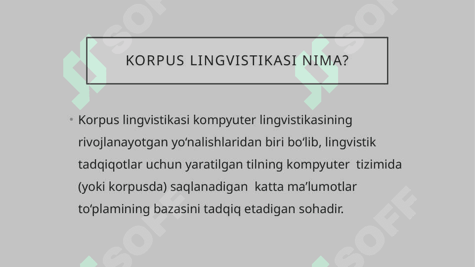 Korpus lingvistikasi 3