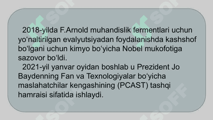 2018-yilda NOBEL mukofotini olgan kimyogar olimlar. 4