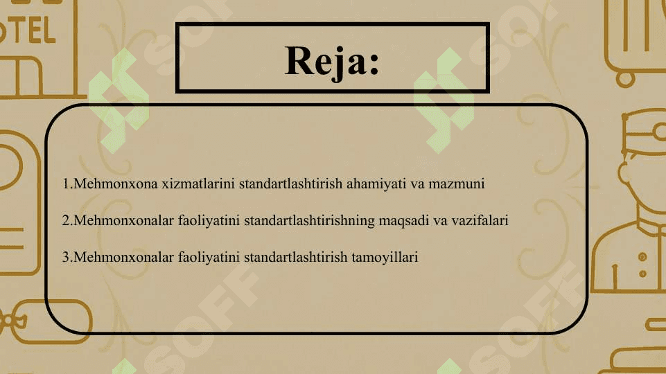 mehmonxona faoliyatini standartlashtirish 2