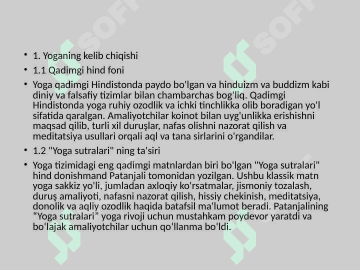 Yoga usuli kelib chiqishi va rivojlanishi 3