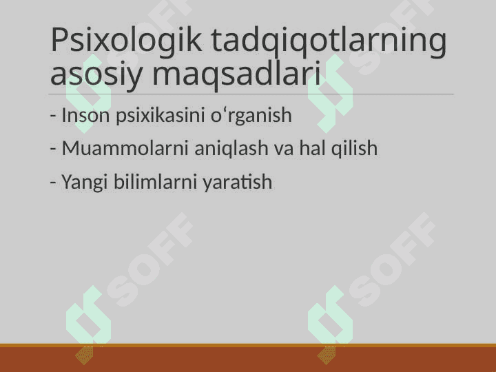 Psixologiya fanining tadqiqot metodlari 3