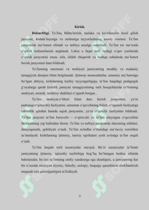 Ta’limning uslubiy qonuniyatlari va (prinsp) tamoyillari 3