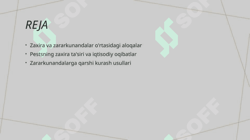 Don zaxiralarining zararkunandalar tomonidan taʼsirlanishi va shikastlanishi 2