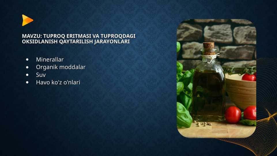 tuproq eritmasi va tuproqdagi oksidlanish qaytarilish jarayonlari