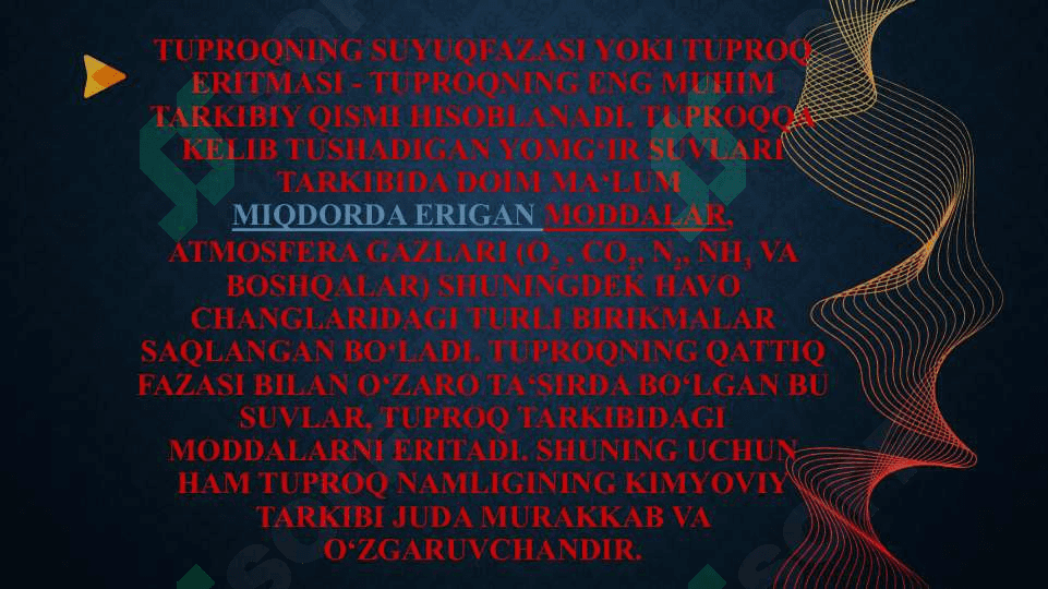 tuproq eritmasi va tuproqdagi oksidlanish qaytarilish jarayonlari 2
