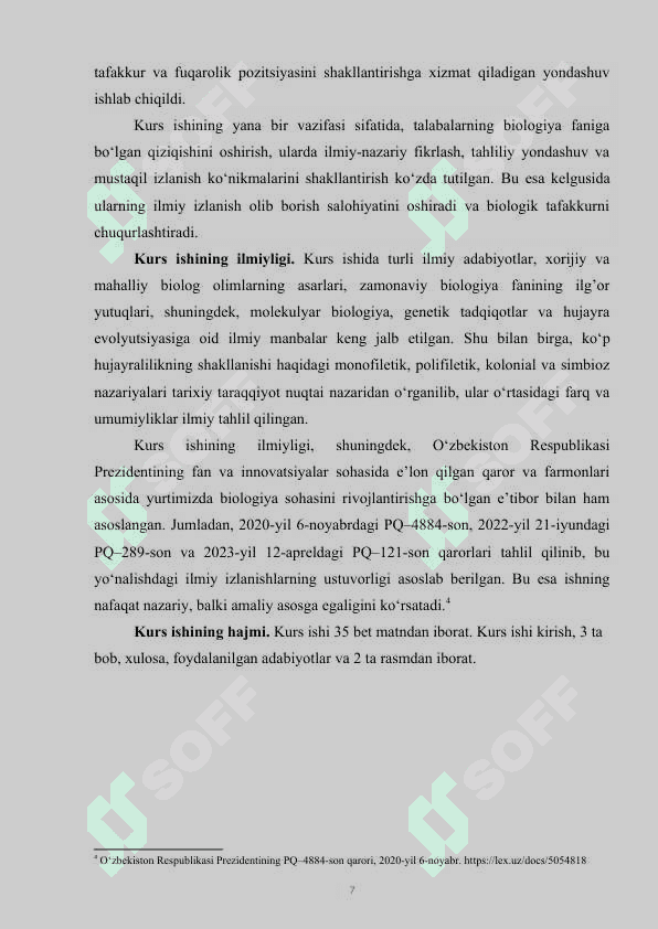 KO‘P HUJAYRALI HAYVONLARNING  KELIB CHIQISH NAZARIYALARI KURS ISHI 7