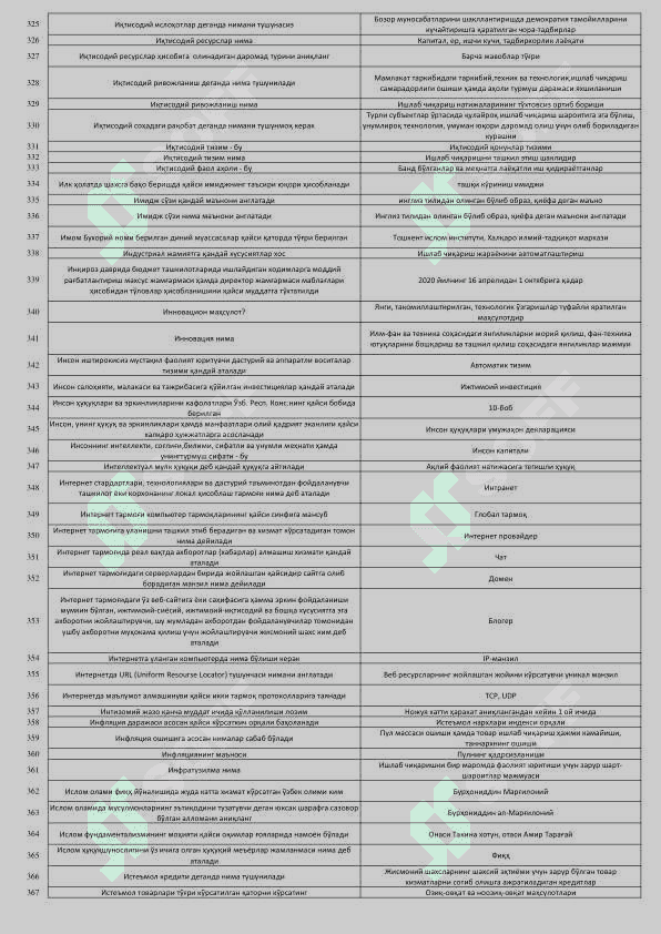 Argos 1000talik test javoblari 2025 8