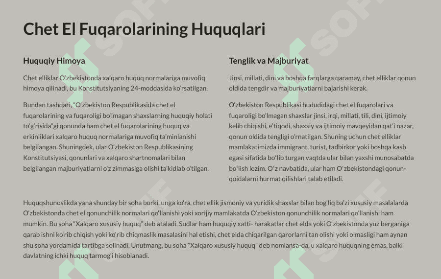 O'zbekistonda Mahalliy Aholi  va Chet Elliklar Huquqlari 3