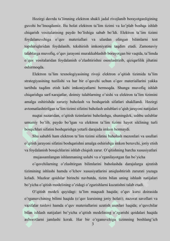 Elektron ta’limning mohiyati va  tamoyillari 2