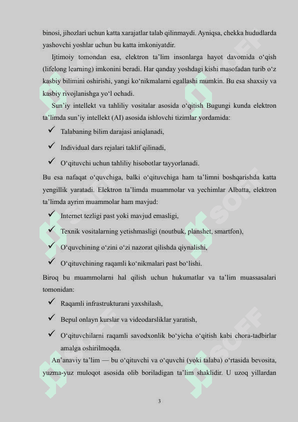 Elektron talim va ananaviy talimning farqlari 3