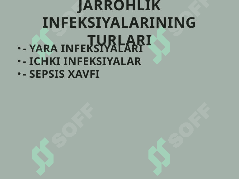 Metabolik sindromda jarrohlik infeksiyalarini davolash. 4