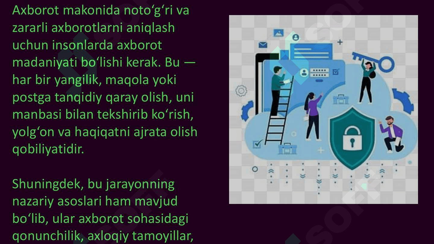 Axborot xavfsizligini taminlashning gʻoyaviy-nazariy asoslari. Google taʼlim Web-xizmatlari 7