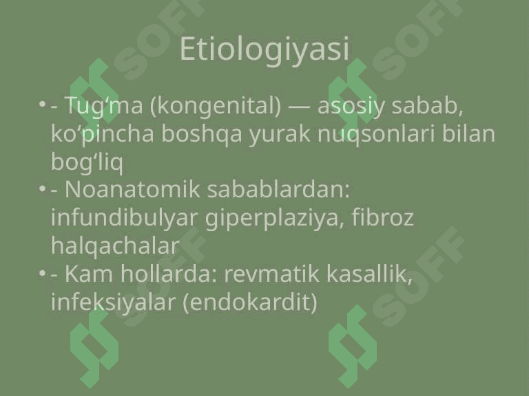 O’PKA ARTERIYASI STENOZI BOLALARDA 3