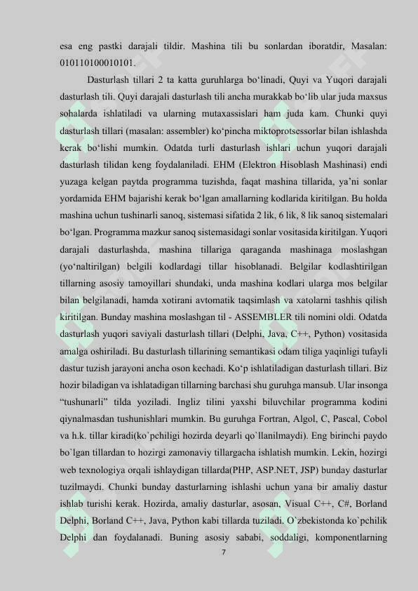 Machine Learning fanidan test va amaliy topshiriqlar jamlangan web sayt ishlab chiqish 7