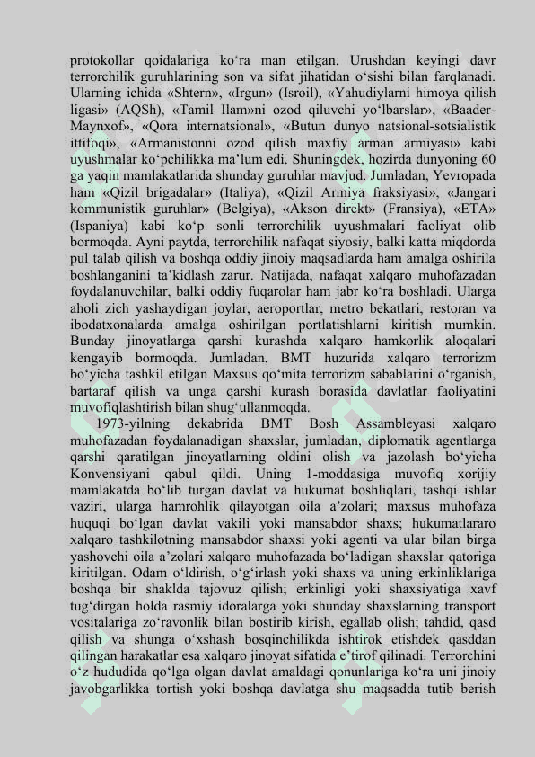 DINIY EKSTREMIZM VA TERRORIZMGA QARSHI KURASHNING XALQARO SIYOSIY – HUQUQIY ASOSLARI 4