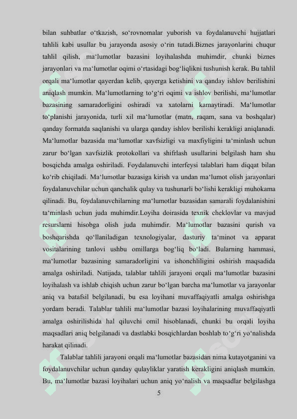 Ayollar oyoq kiyimlari do‘konining ma‘lumotlar bazasini ishlab chiqish 5