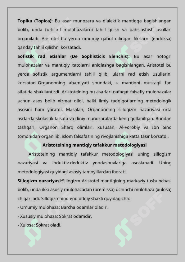 Aristotelning mantiqiy qarashlari 25 4