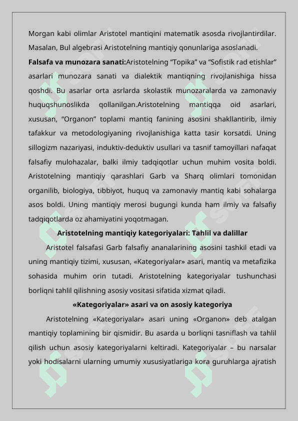 Aristotelning mantiqiy qarashlari 25 7