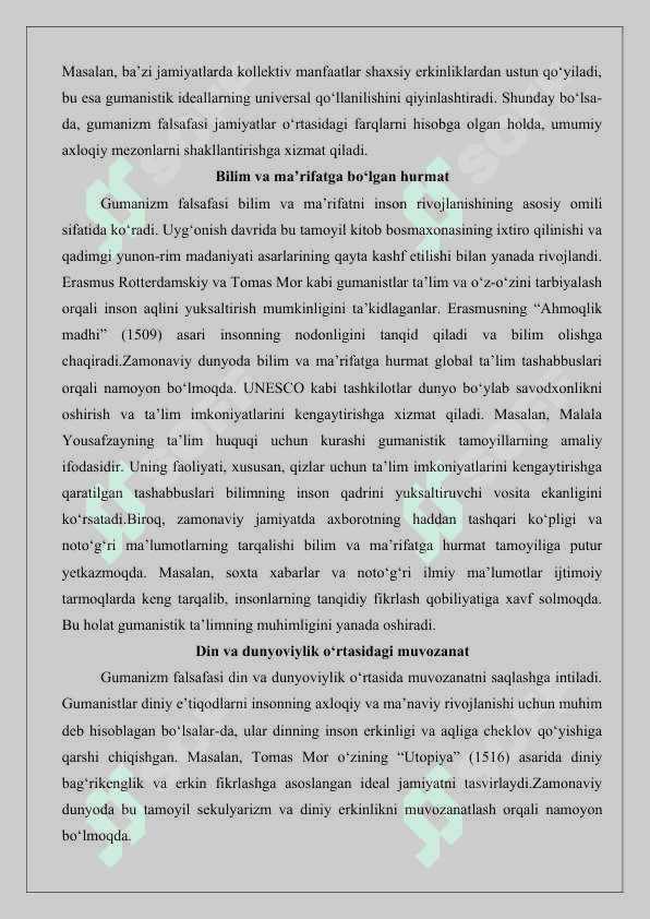 Gumanizm falsafasi va uning mazmun-mohiyati 25 8