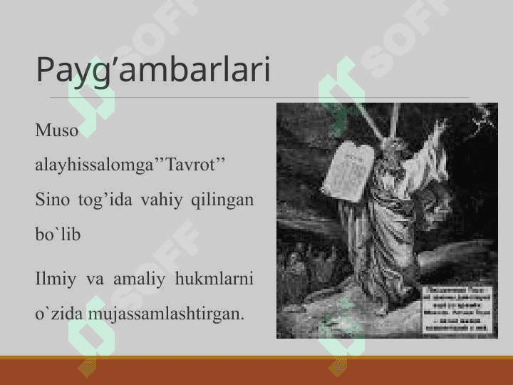 Yahudiylik ta'limoti, an'ana va marosimlari. 4