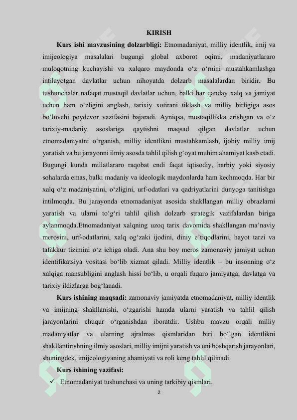 ETNOMADANIYAT - MILLIY IDENTLIK, IMIJ VA IMIJEOLOGIYA 2